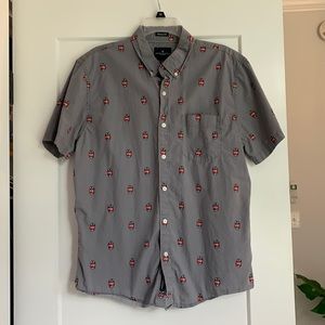 American Eagle Crushin It Short Sleeve Button Up